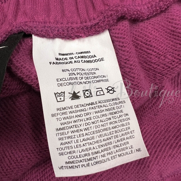 New Nike DM1773-564 Women Sportswear 7/8 Fleece Training Pant Berry Plus Size - Picture 10 of 16